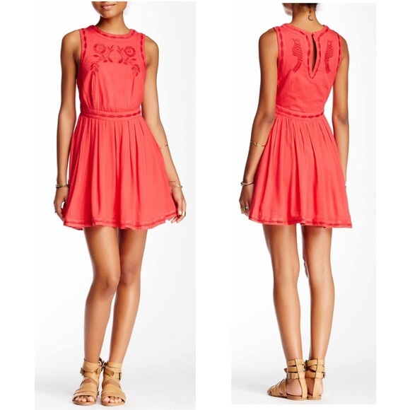 Free People Birds of Feather Embroidered Dress 12 - Picture 1 of 6
